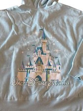 Walt Disney World Castle Women  s Pullover Hoodie Blue