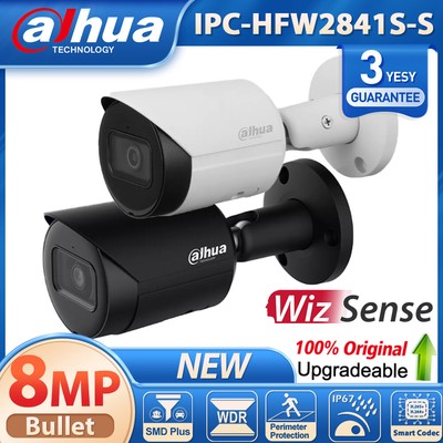  NEW ！Dahua Original 8MP Starlight IPC-HFW2841S-S WizSense MIC POE IP Camera