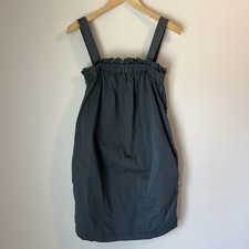 Everlane The Paperbag Mini Dress Organic Cotton Dark Slate Gray Size XS