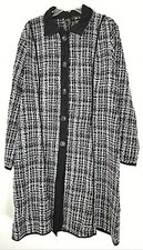 Jerry T Women's Black Tweed Button Up Cardigan Jacket 2x 22 24 New Nwt