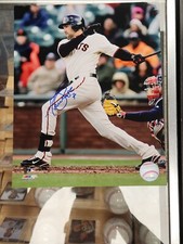 MARK DEROSA   SAN FRANCISCO GIANTS   ACTION SIGNED 8x10