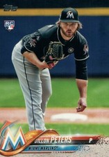 #224 Dillon Peters Rookie Miami Marlins 2018 Topps Series 1 Baseball Card EAX