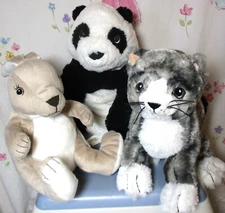 Ikea Plush Lot of 3 Panda Cat Rabbit