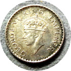 elf India British 1/4 Rupee 1940 (b) Silver George Vi World War Ii