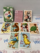 Vintage 1960s Whitman Children's Animal Rummy Card Game 4112