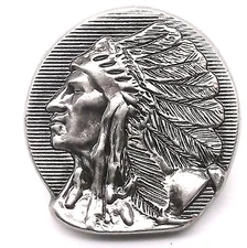 Chief Left Facing Antique Nickel Decorative Snap Set 1-1/8" 1265-60