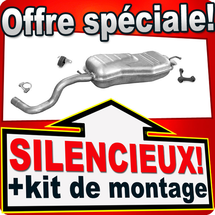 Silencieux arrière anti-vibration pour réparer échappement Seat Toledo