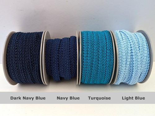 Gimp braid upholstery trim 15mm width scrolled for furniture lampshade per metre - Picture 38 of 45