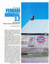 1987 Ferrari Mondial 3.2 Coupe - Original Car Print Article J251
