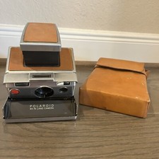 Vintage POLAROID SX-70 Land Camera with Leather Case And Manual