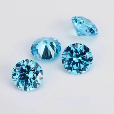 Natural Blue Aquamarine Round Cut 4 mm 4 Pcs Loose Gemstone IDGL Certified S9876