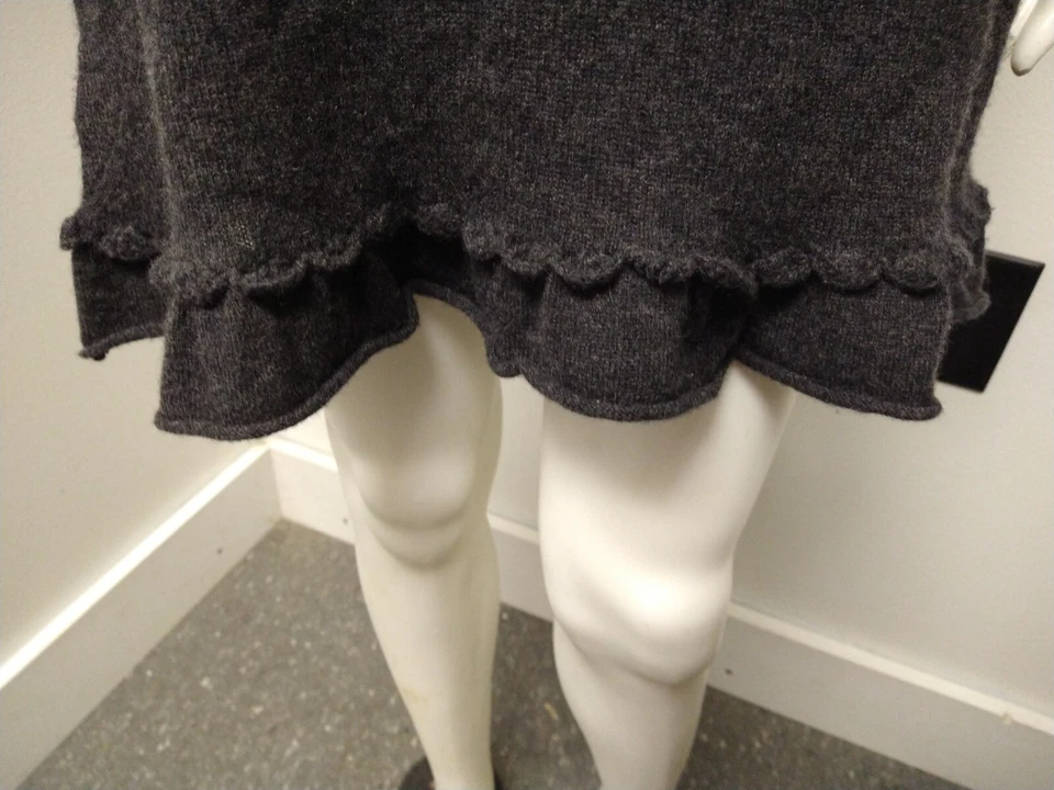 Vestido suéter de colección Max Studio para mujer 100 % cachemir con volantes pequeño preppy Foto 4 de 4