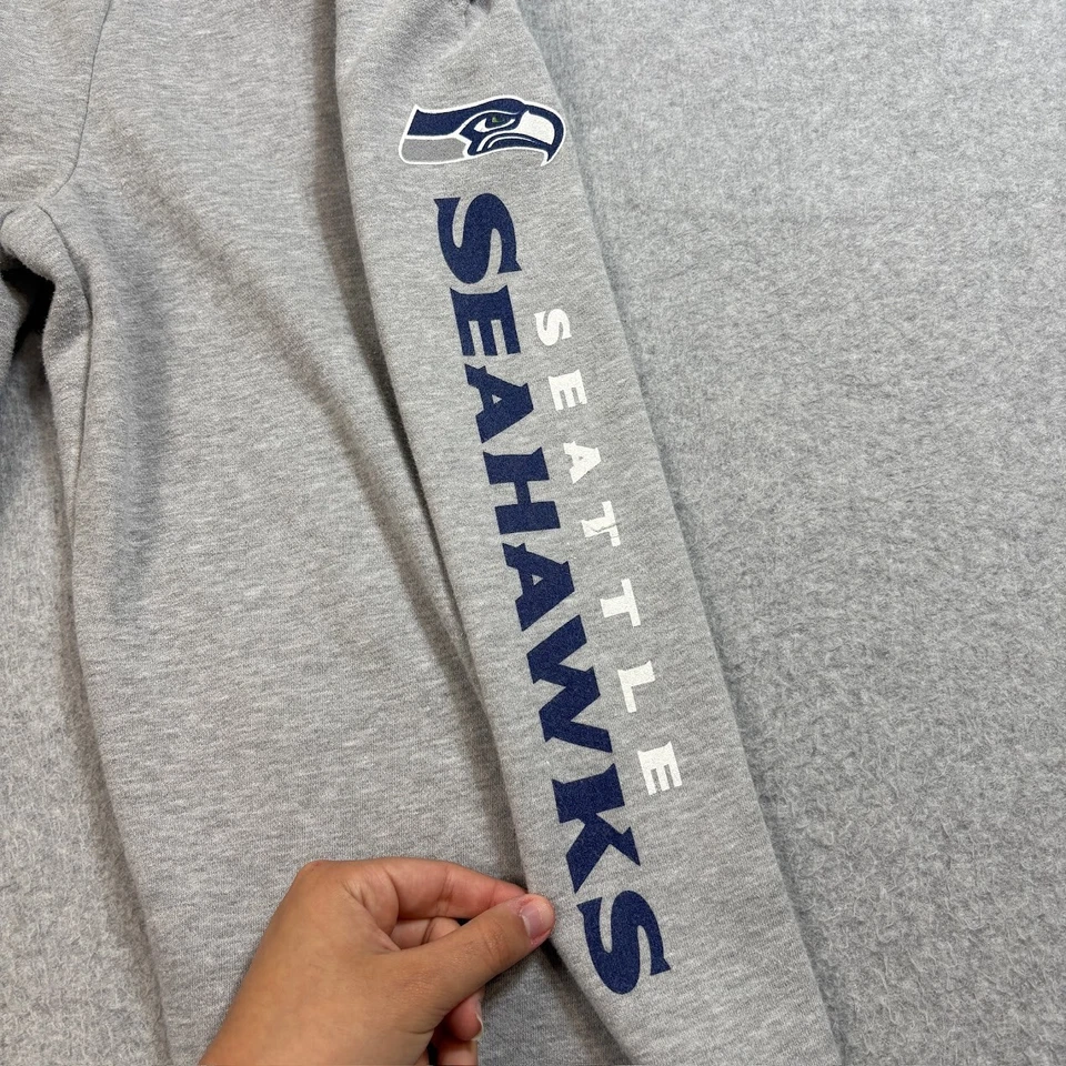 Pantalones deportivos Majestic Seattle Seahawks para hombre M gris pierna ancha salón de ocio deportivo Foto 3 de 4