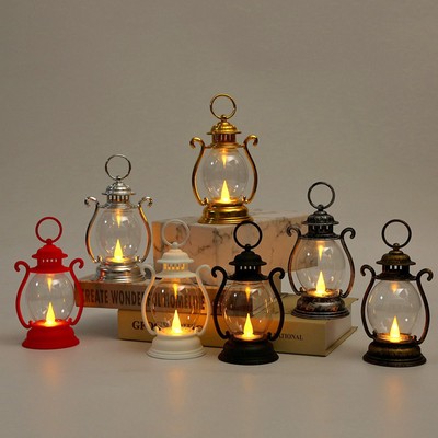 Retro Led Lantern Battery Powered Decorative Night Light Tent Light for Camping