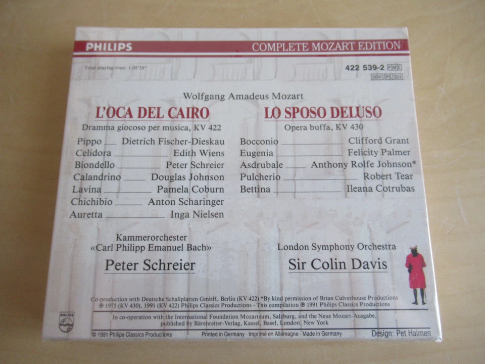 Edition Mozart-L´Oca Del Cairo-Lo Sposo Deluso-sealed Philips 1er CD Box-Vol.39 - Bild 2 von 4