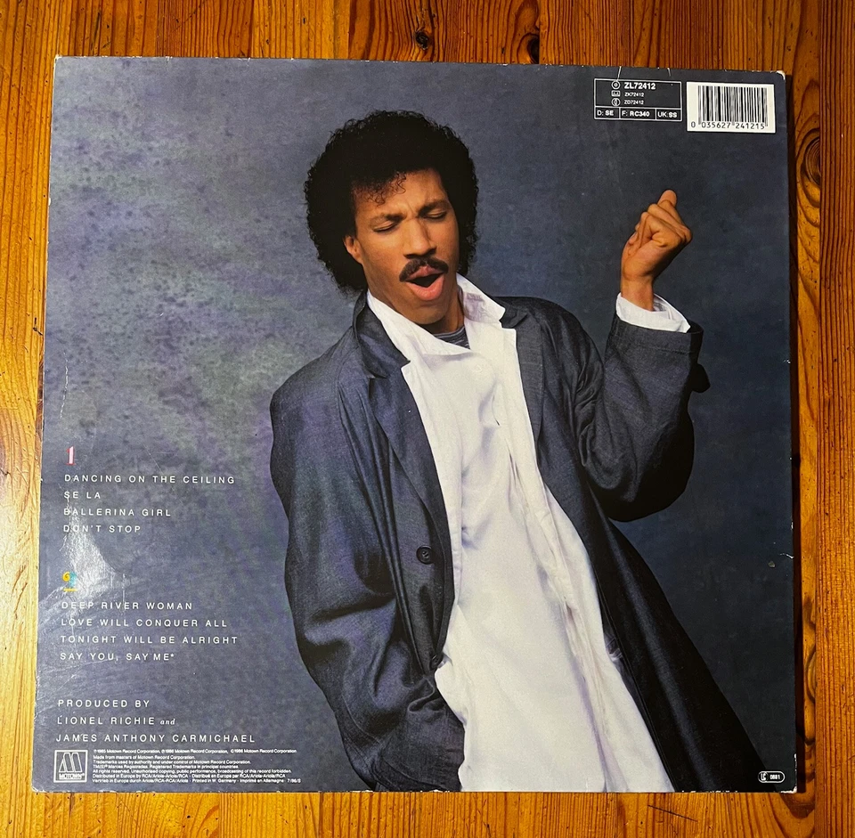 Lionel Richie Dancing On The Ceiling - 1986 Motown Vinyl LP 1986 - Bild 2 von 3