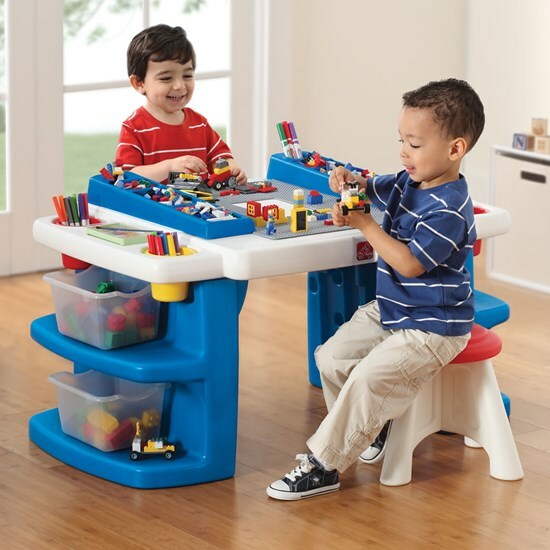 Kids Activity Table And Chairs With Storage Plastic Toddler