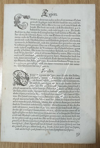Abraham Ortelius Creta Chipre - Imagen 2 de 2