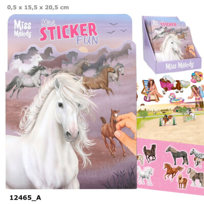 Miss Melody Pferd Mini Sticker-Fun 15,5cm x 20,5cm Depesche