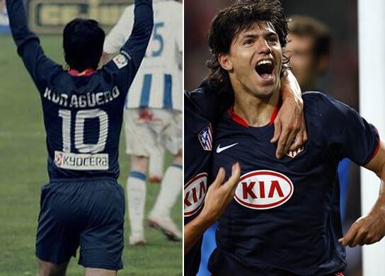 アトレティコ・マドリード KUN AGÜERO 10 シャツ 2009-10 Atletico Madrid Home Shirt Kun Aguero #10 - 5/10 - (M)