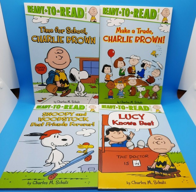 Charlie Brown Books Set of 4 Ready to Read Level 2 Learning Charles