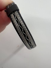 Leather Bracelet Clasp Dk Brown Silver Decoration Handmade Jewelry Boho Western