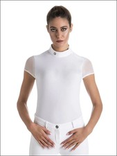 EGO 7 LADIES RITA SHORT SLEEVE SHOW SHIRT WHITE46UK14/16