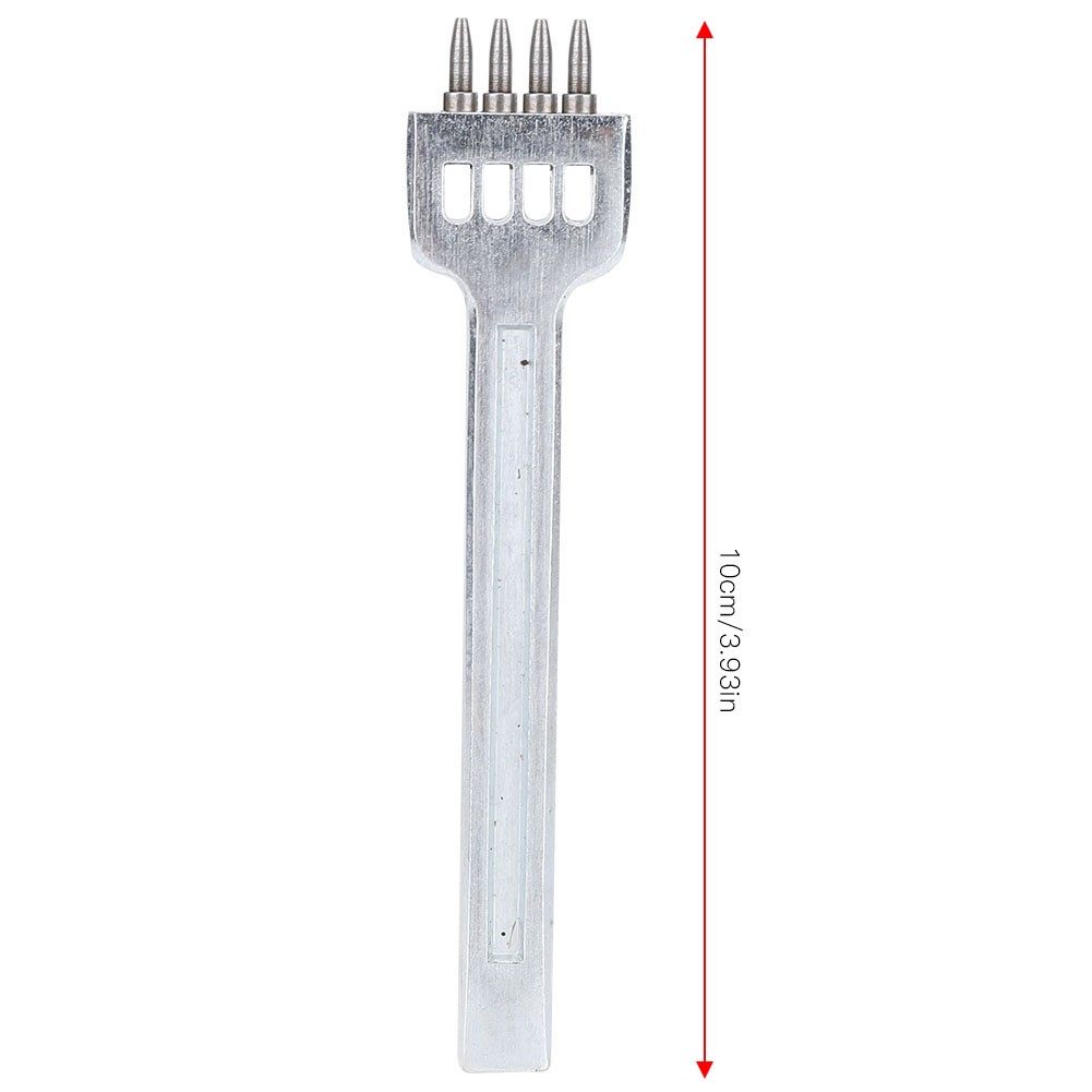 3Pcs Prong Chisel Leather HCS 4mm Spacing Stitching Punch Tool 2+4+6 Prong