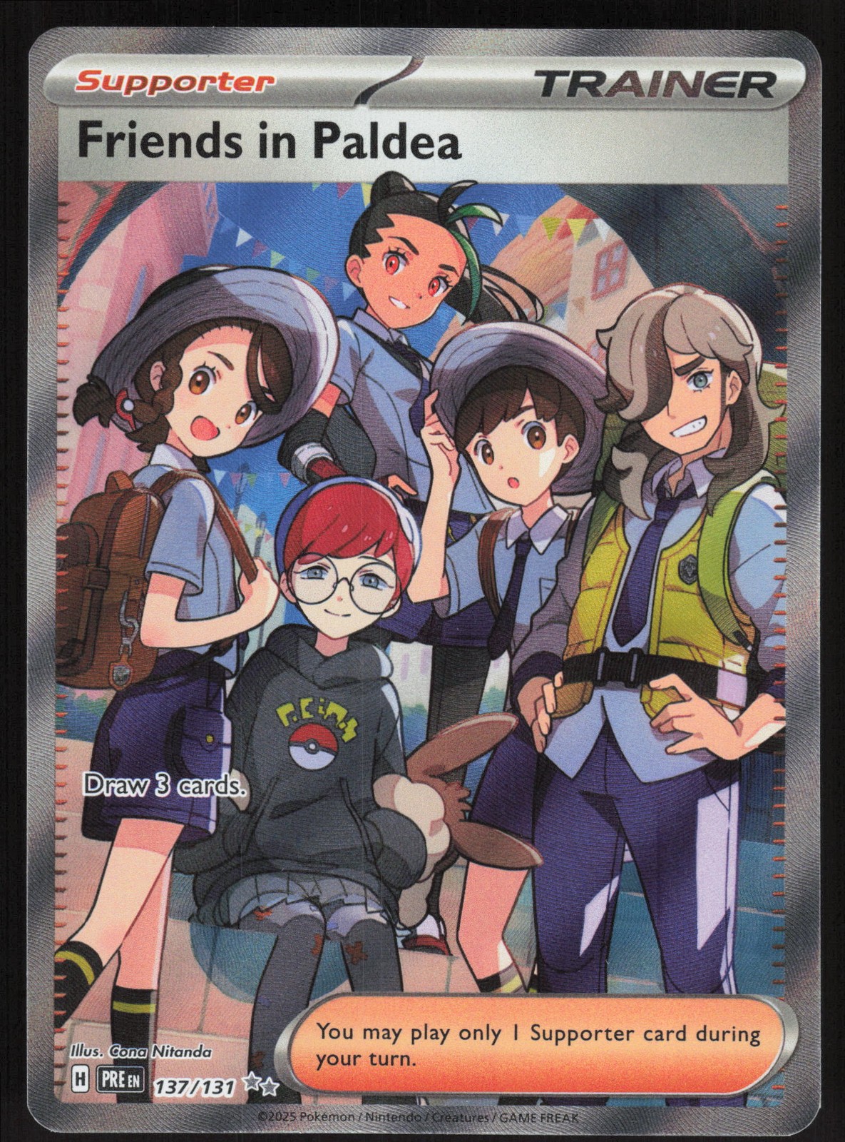 Pokemon Friends in Paldea Ultra Rare 137/131 SV: Prismatic Evolutions Holofoi...