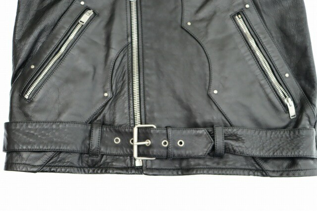 Giacca Saint Laurent Paris 16AW Eddy pelle di agnello doppio pilota nera 54 usata