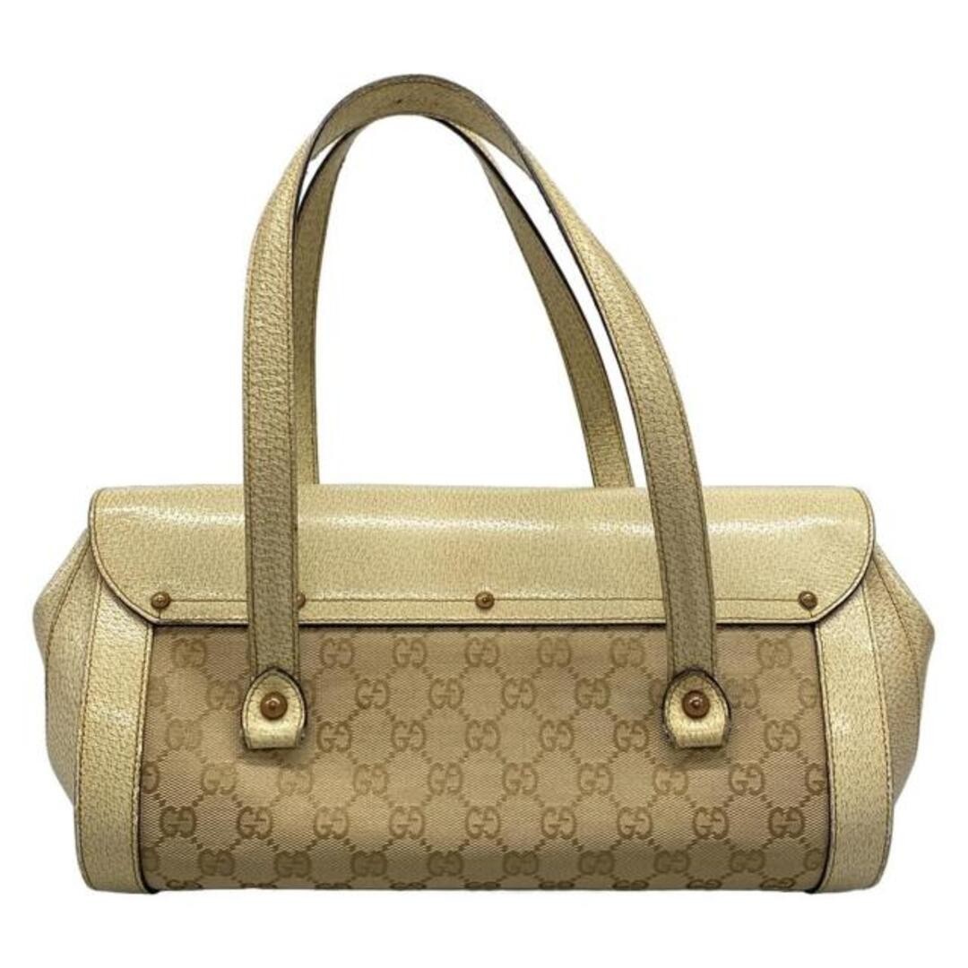Gucci Bamboo Shoulder Bag Beige Brown Ivory Leather Used 17.5cm×38.5cm thumbnail 4