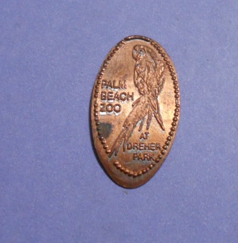 Palm Beach Zoo At Dreher Park elongated penny FL USA cent Parrot souvenir coin