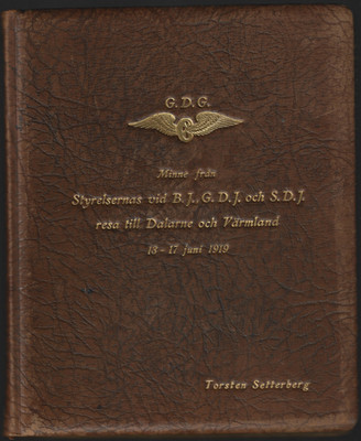Schweden, seltenes Lederalbum, G.D.G. (Eisenbahn), Besuch im Värmland, 1919, 31 Fotos
