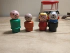 Fisher-Price Little People FP-141 Mini Bus Toy Vehicle, Vintage 1969