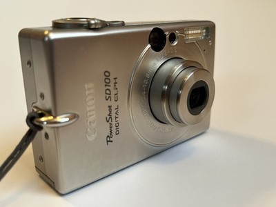 Canon PowerShot SD100 Digital Camera ELPH For Parts Repair CCD BROKEN Powers On