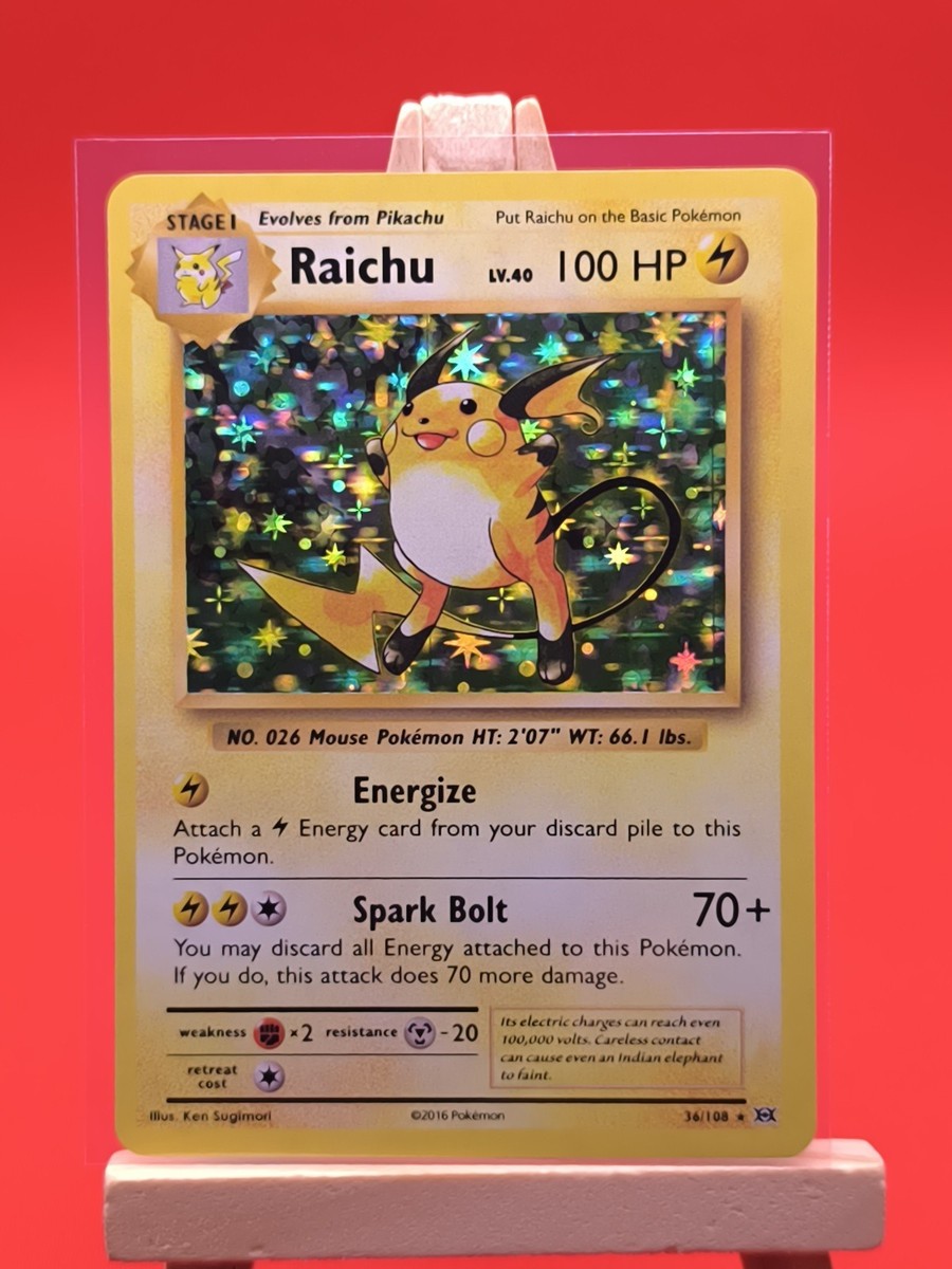 Raichu 36/108 Evolutions Holo Rare Pokemon Card | eBay UK
