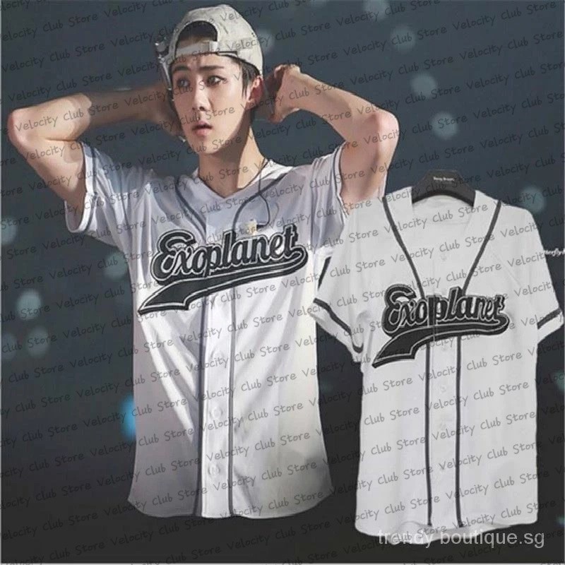 EXO SEHUN BAEKHYUN CHANYEOL KAI BASEBALL JERSEY T-SHIRT FANMADE