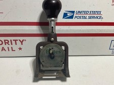 Vintage Bates Numbering Machine 6-Wheel / Style E / 5 Movement