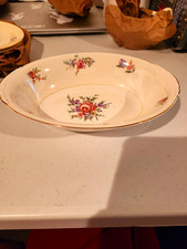 Egershell Nautilus Floral Oval Vegetable Bowl, Porcelain White/Multicolor F45N5