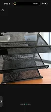 Desk Organizers Stackable Wire Mesh Paper Letter Tray Black Three In Set