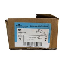 BOX OF 10 Cooper Crouse-Hinds 515 2-Inch One Hole Clamp Rigid Conduit UL Listed
