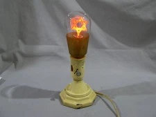 Vintage AEROLUX STYLE STAR OF DAVID LIGHT BULB LAMP & STAND - WORKS