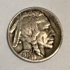 FREE SHIPPING 1937 D Buffalo Nickel US Coin Collection Lots Estate Aq Silver