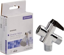 Diverter Valve for Handheld Shower Head, Chrome Plated Finish, 1/2 in Threading,
