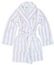 VICTORIA'S SECRET COZY SHORT PLUSH BATH ROBE ICONIC STRIPED XS/S M/L XL/XXL NWT