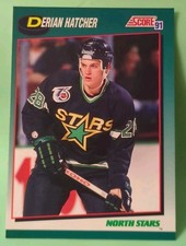 1991-92 Score Rookie and Traded - Derian Hatcher #106T - Minnesota North Stars 