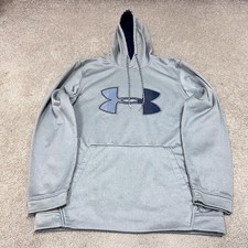 Under Armour Hoodie Women  s Gray Long Sleeve Pullover Size Medium Loose