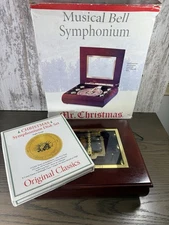 Mr. Christmas Musical Brass Bell Symphonium Music Box 16 Discs Vintage Tested
