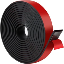Adhesive Rubber Strips for DIY Gaskets, Seals & Protection 1 x 1/8 x 10 Rolls