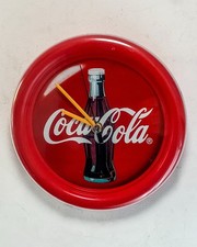 Original 80s Coca Cola Coke Advertising Quartz Wall Clock  25cm